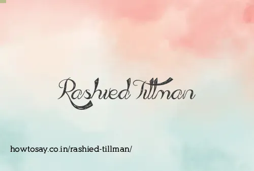 Rashied Tillman