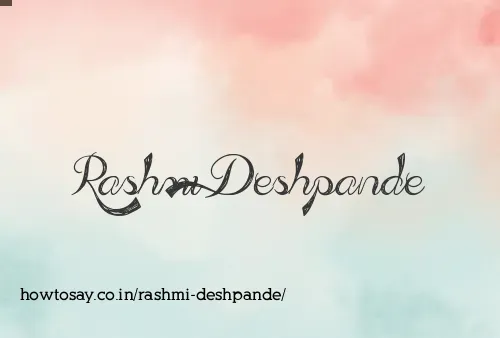 Rashmi Deshpande