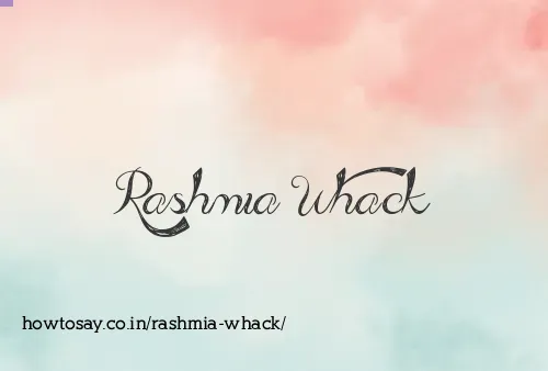 Rashmia Whack