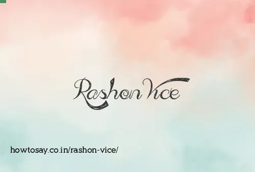 Rashon Vice