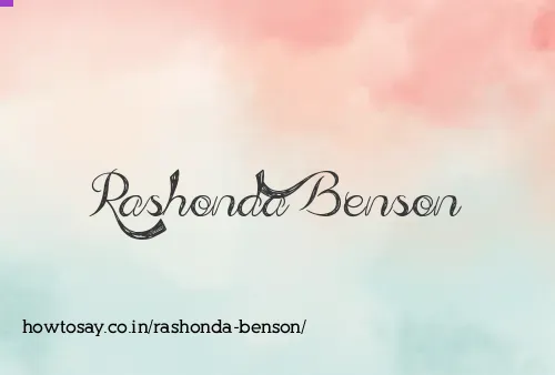 Rashonda Benson