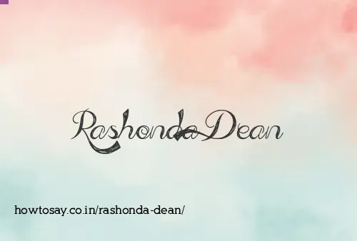 Rashonda Dean