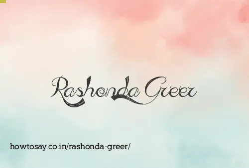Rashonda Greer