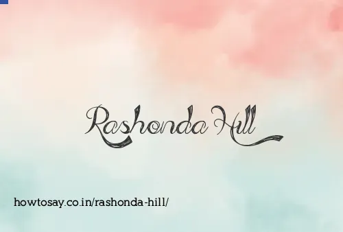 Rashonda Hill
