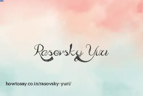 Rasovsky Yuri