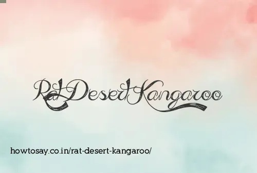 Rat Desert Kangaroo