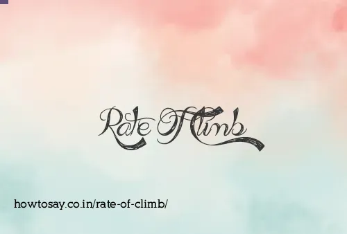 Rate Of Climb