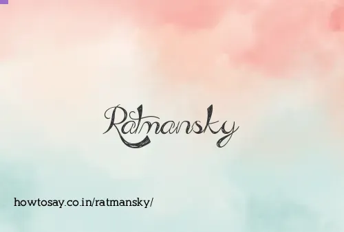 Ratmansky