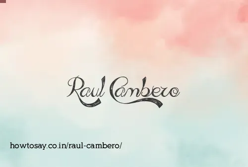 Raul Cambero
