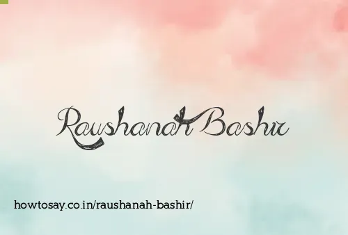Raushanah Bashir