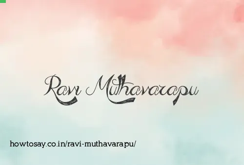Ravi Muthavarapu