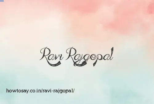 Ravi Rajgopal