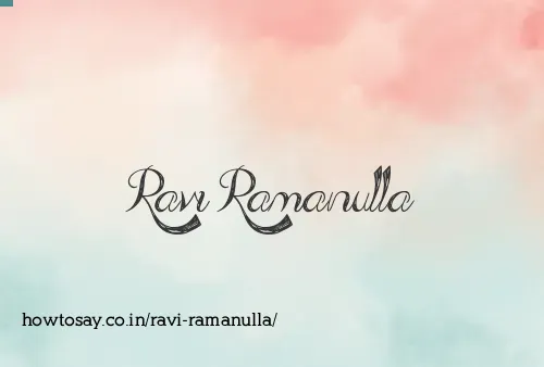 Ravi Ramanulla
