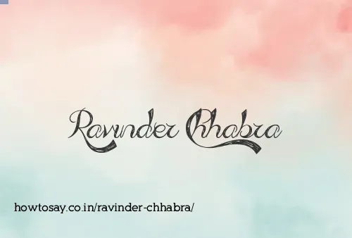 Ravinder Chhabra