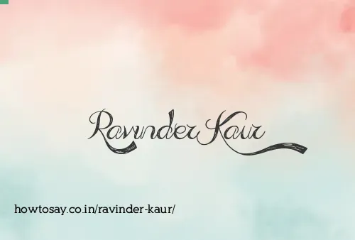 Ravinder Kaur