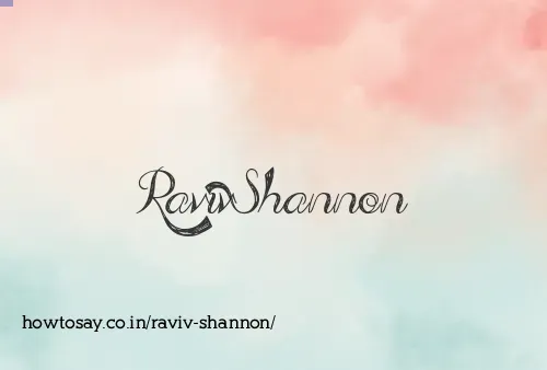 Raviv Shannon