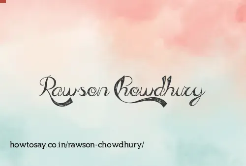 Rawson Chowdhury