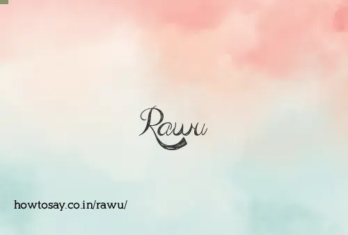 Rawu