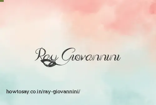 Ray Giovannini