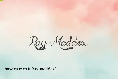 Ray Maddox