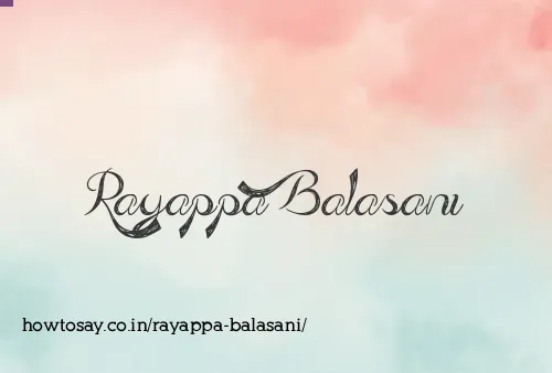Rayappa Balasani
