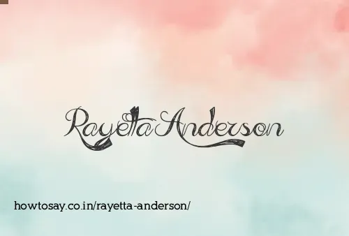Rayetta Anderson