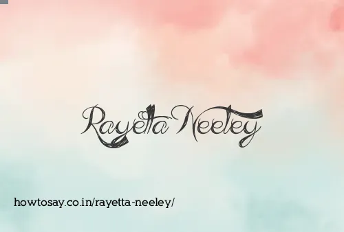 Rayetta Neeley