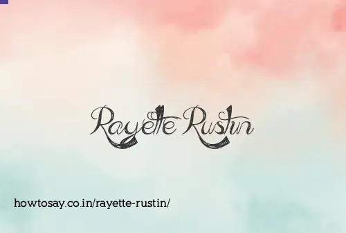 Rayette Rustin