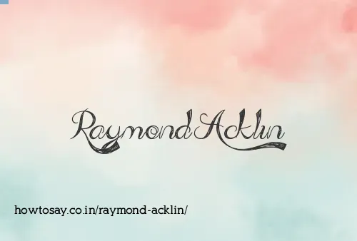 Raymond Acklin
