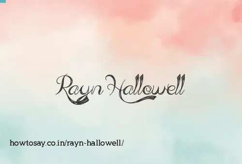 Rayn Hallowell