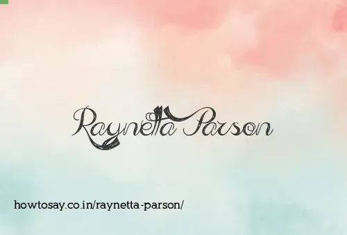Raynetta Parson