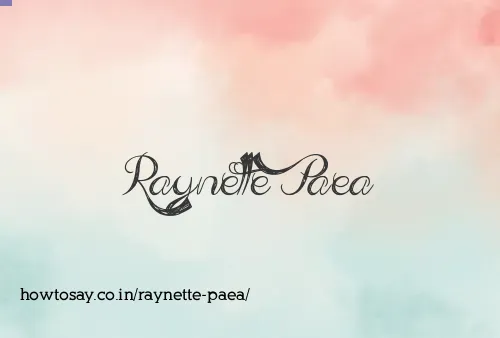 Raynette Paea