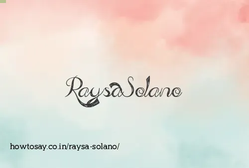 Raysa Solano