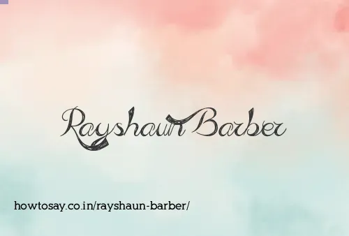Rayshaun Barber