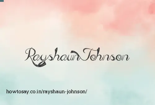 Rayshaun Johnson