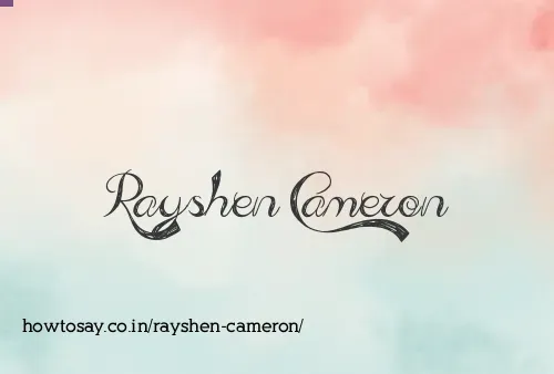 Rayshen Cameron