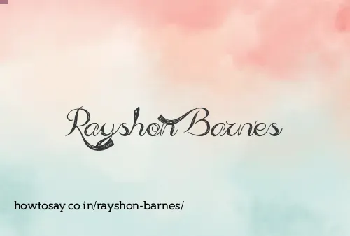 Rayshon Barnes
