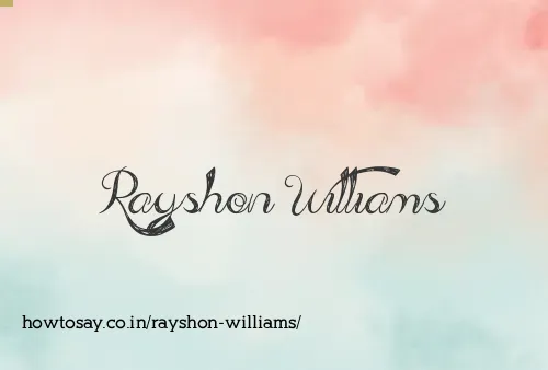 Rayshon Williams