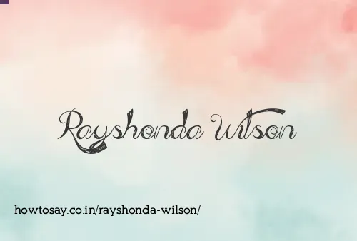 Rayshonda Wilson