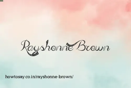 Rayshonne Brown