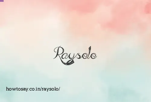 Raysolo