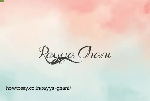 Rayya Ghani