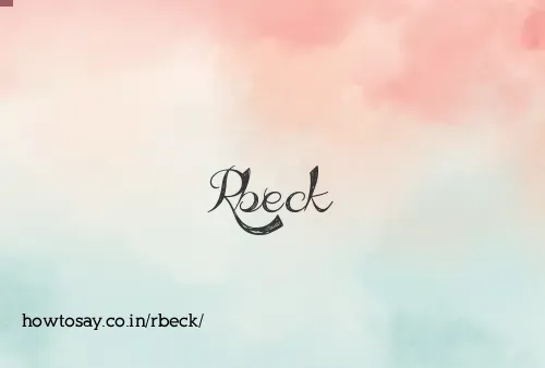 Rbeck