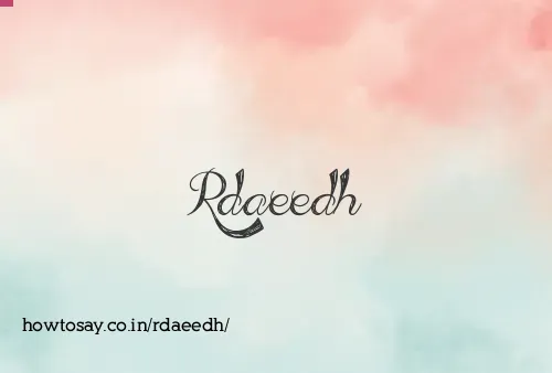 Rdaeedh