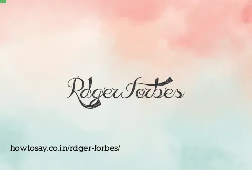Rdger Forbes