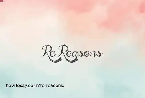 Re Reasons