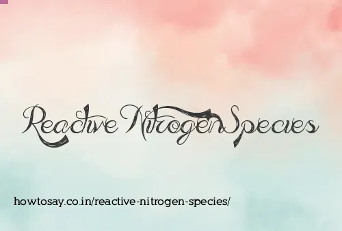 Reactive Nitrogen Species