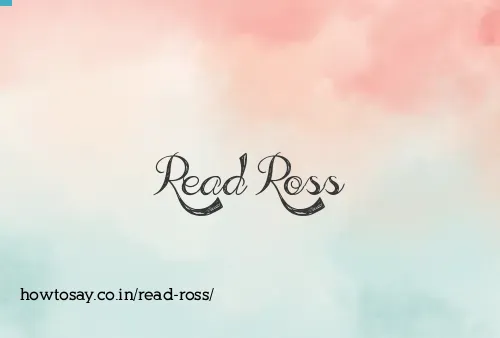 Read Ross