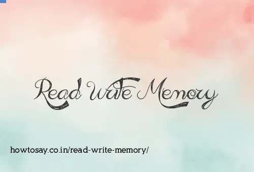 Read Write Memory