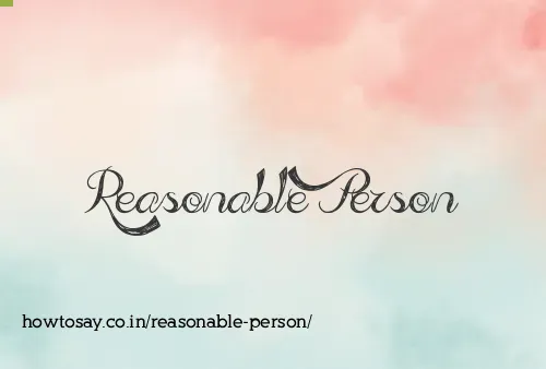 Reasonable Person